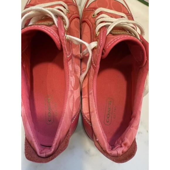 Coach Barrett Pink Signature "C" Sneakers - Size 8.5 - Picture 4 of 7